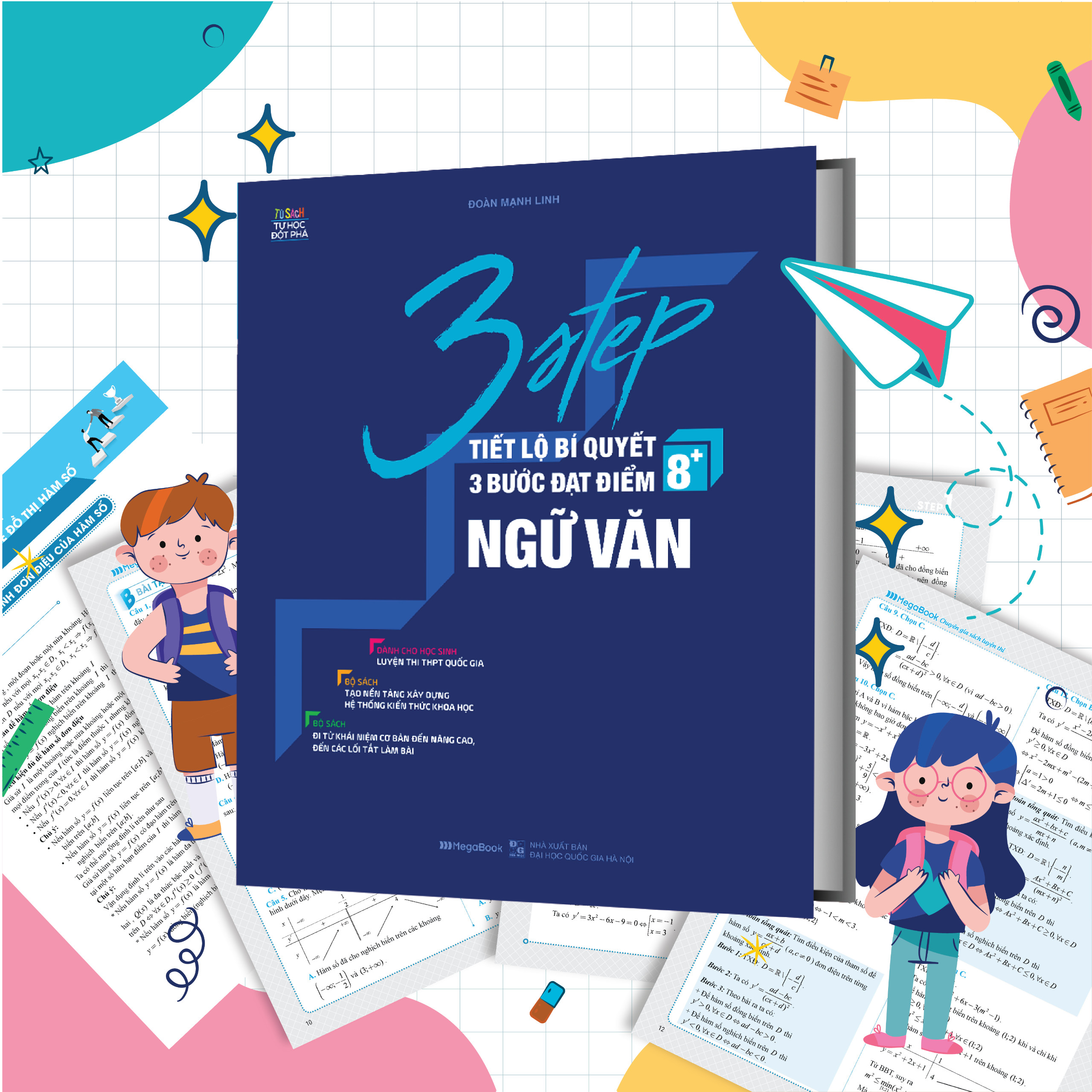 Mô tả Sách 3 Step – Tiết lộ bí quyết 3 bước đạt điểm 8+ Ngữ Văn - 1
