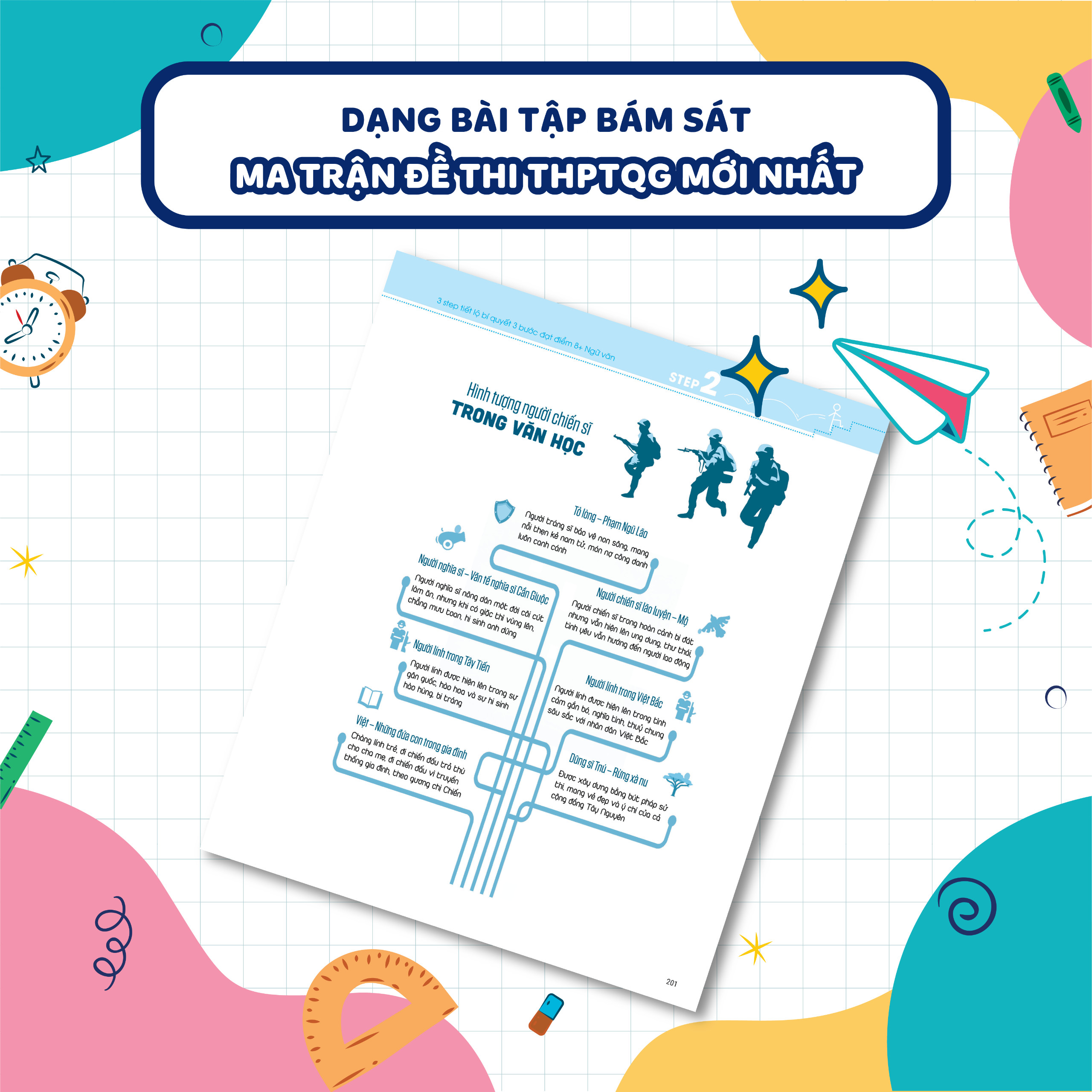 Mô tả Sách 3 Step – Tiết lộ bí quyết 3 bước đạt điểm 8+ Ngữ Văn - 5