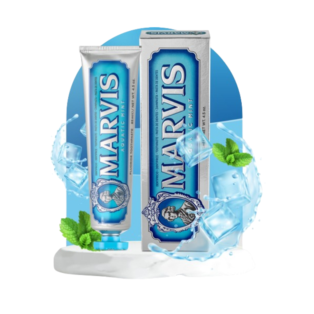 Mô tả Kem Đánh Răng MARVIS Aquatic Mint 85ML Hương Vị Dưa Gang Mát Lạnh - Marvis - 2