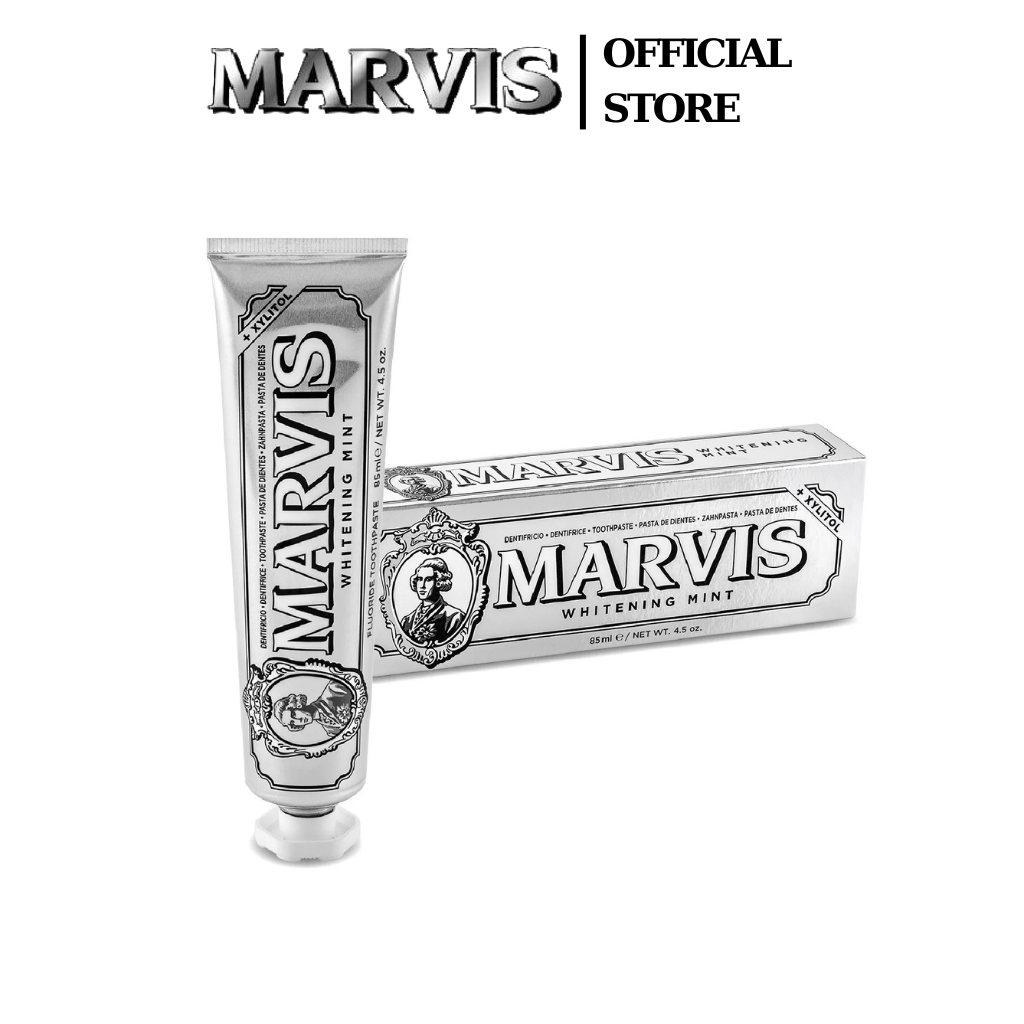 Mô tả Kem Đánh Răng MARVIS Whitening Mint 85ml Giúp Làm Trắng, Thơm Miệng Và Đánh Bay Mảng Bám - Marvis - 1