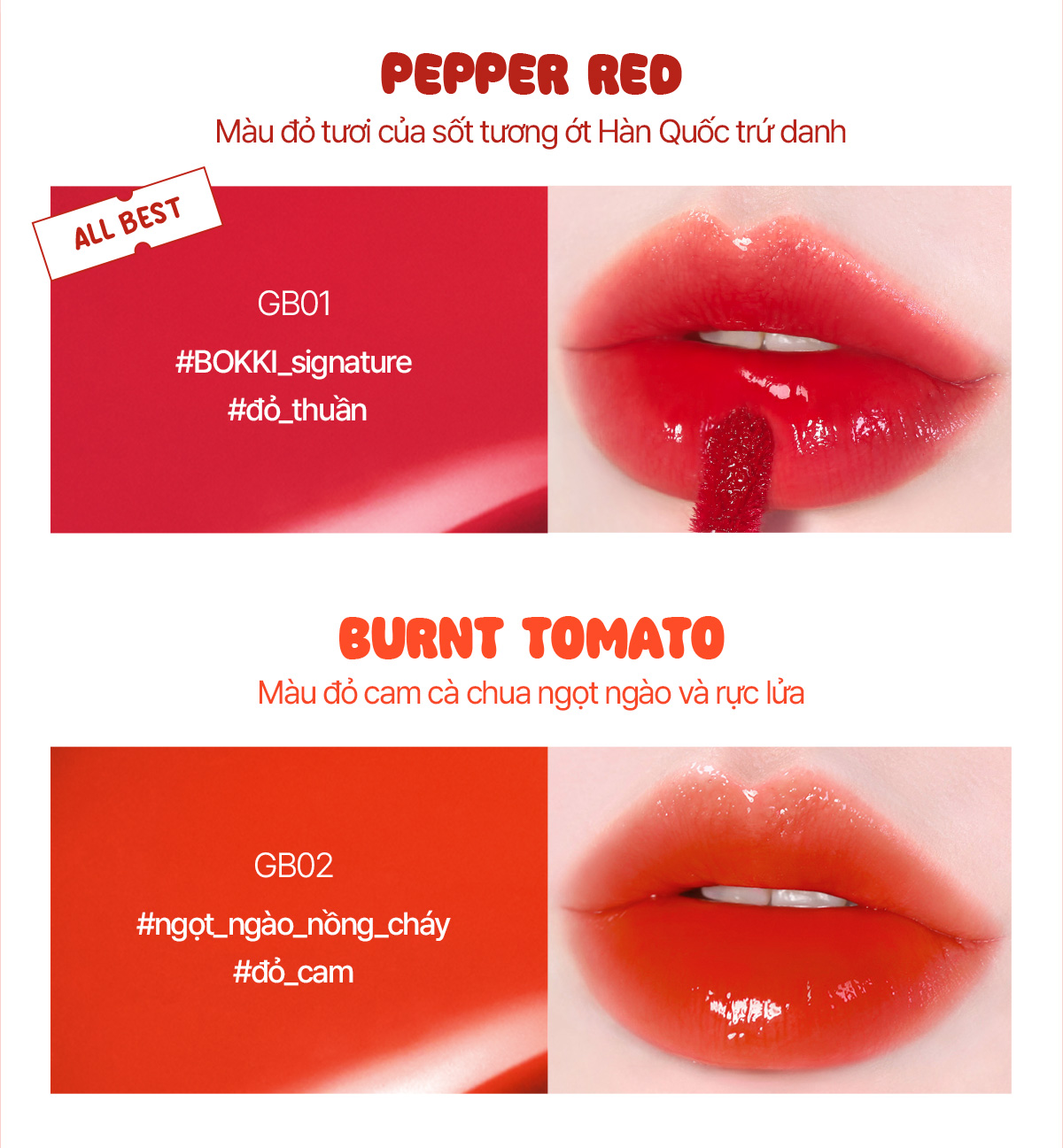 Mô tả Son Tint Black Rouge Glow Bokki Tint 49.1g - 5