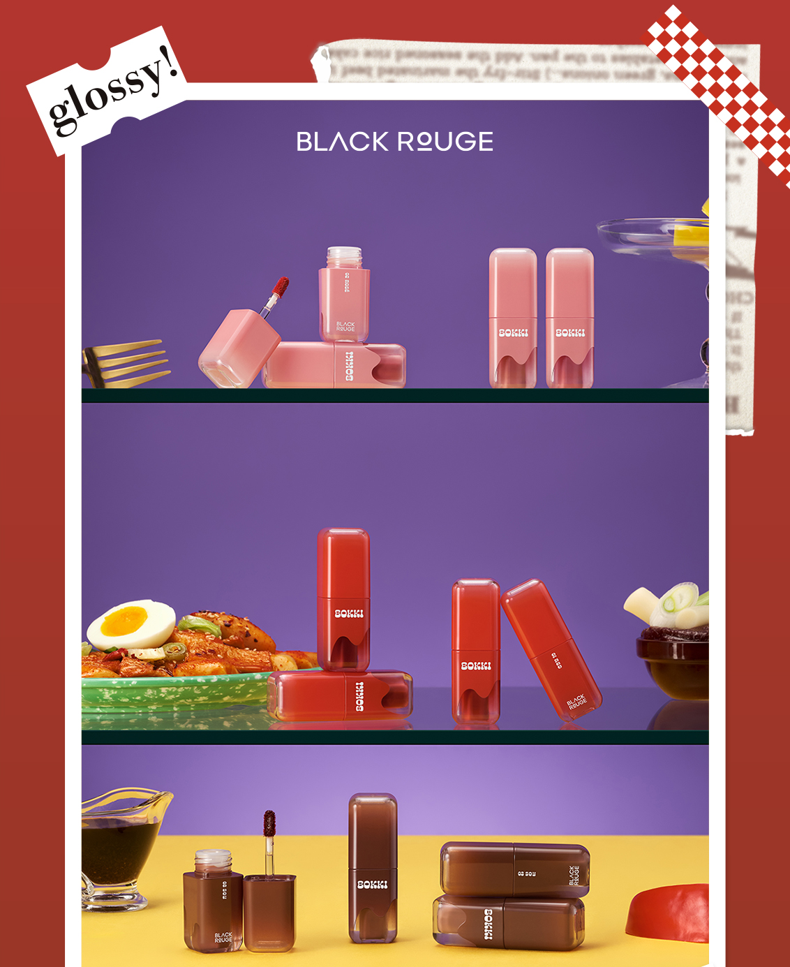 Mô tả Son Tint Black Rouge Glow Bokki Tint 49.1g - 2