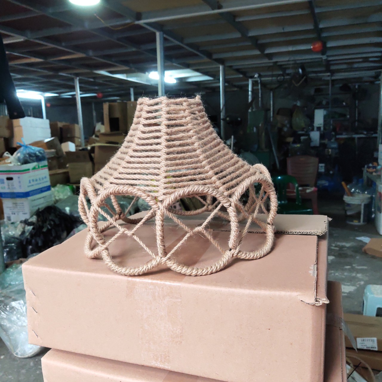 Mô tả Đèn dây trang trí decor SuperVilighting hàng thủ công dây thừng gai ĐTTC - 2