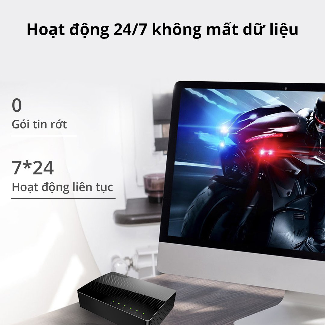 Mô tả Bộ Chia Mạng Switch Để Bàn Tenda SG105 5 Cổng 10/100/1000Mbps - Hàng Chính Hãng - 5