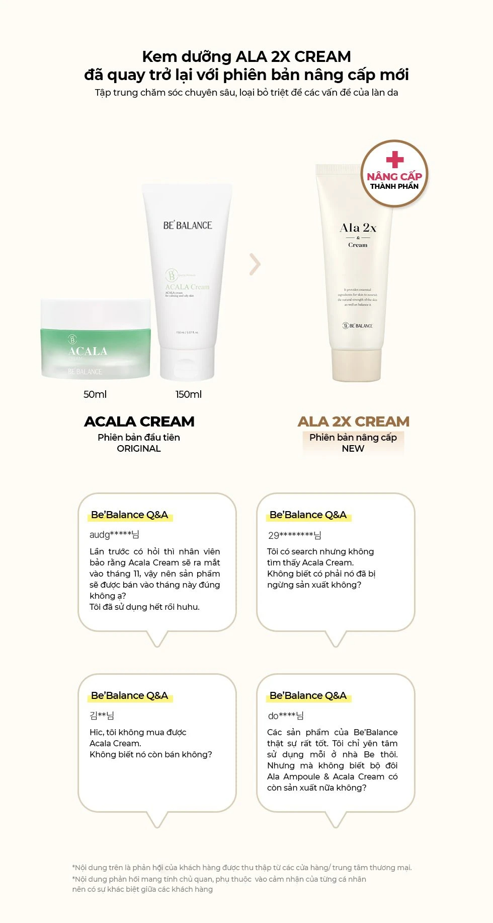 Mô tả Kem Dưỡng Da Be'Balance ALA 2X CREAM giúp Chăm Sóc Da có Vấn Đề về Mụn 50gr - 1