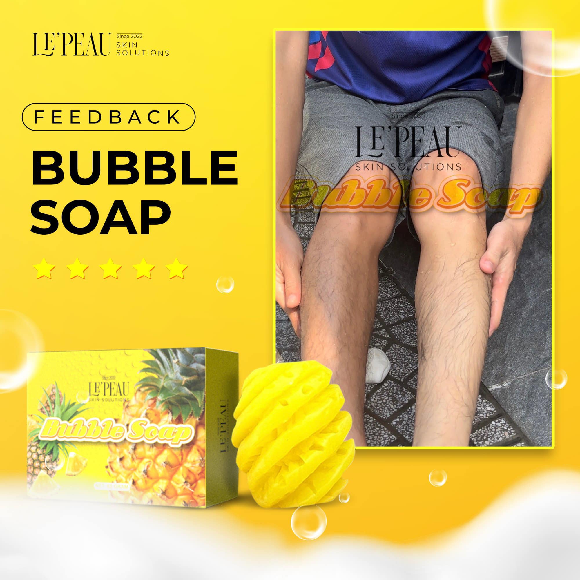 Mô tả Tắm trắng thơm, xà bông tắm trắng body bubble soap, gói tắm da da - LE'PEAU - 2