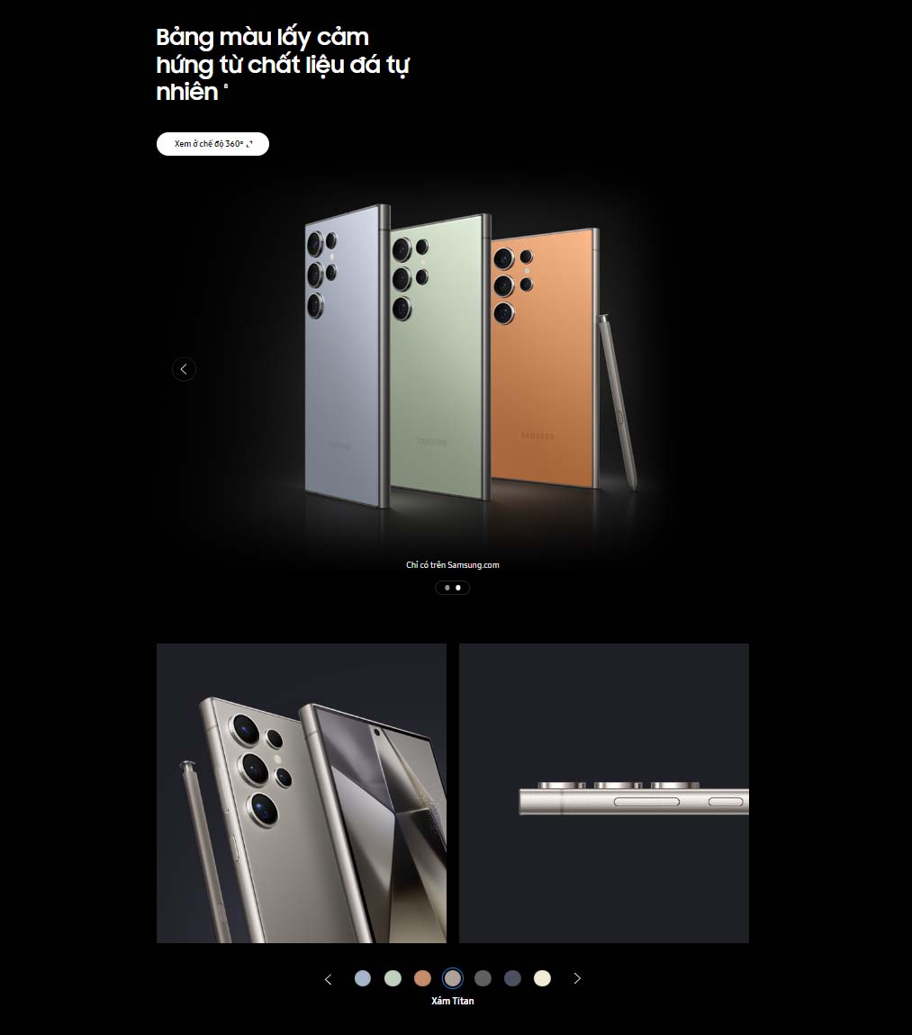 Samsung Galaxy S24 Ultra Thiết kế Titanium