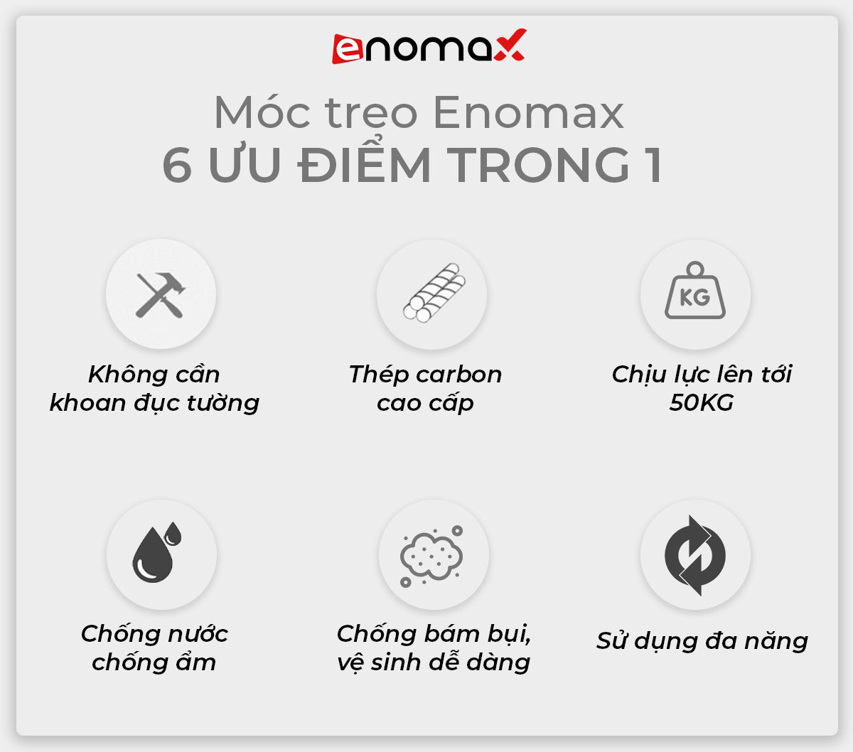 Móc treo đồ đa năng Enomax