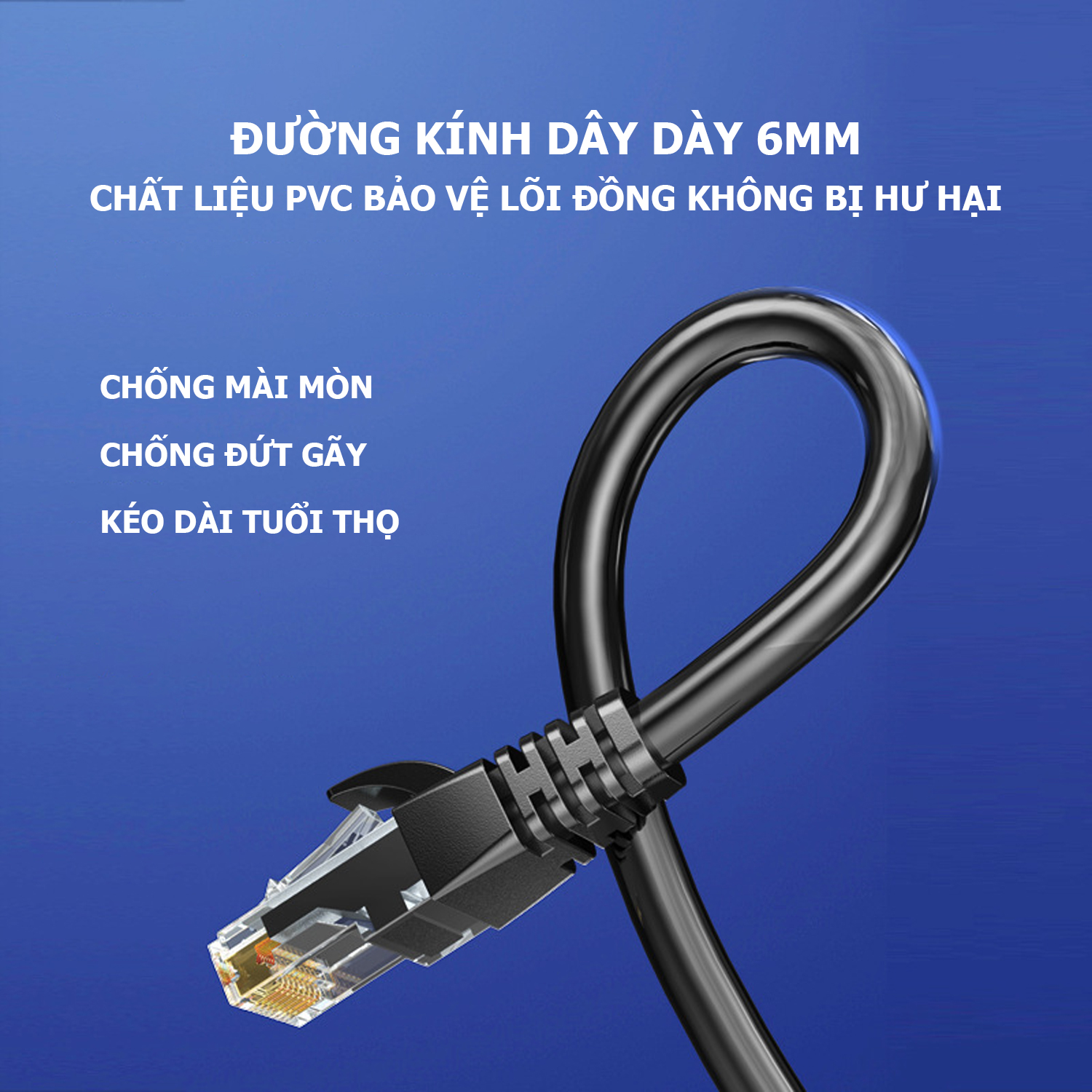 Dây cáp mạng Cat6 Poermax, lõi thuần đồng 26AWG, CCA sử dụng trên các ...