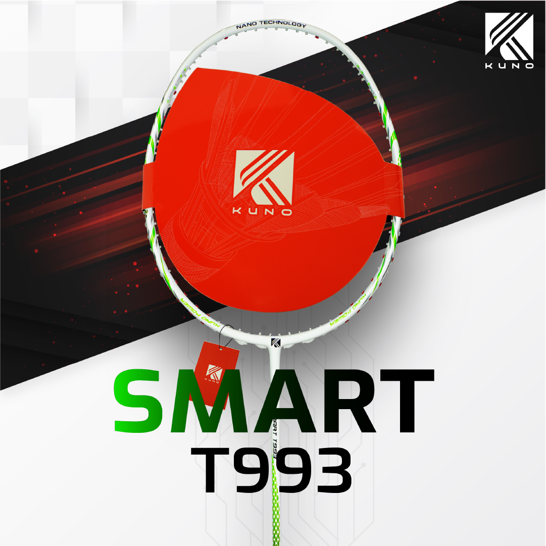 Mô tả Vợt cầu lông KUNO Smart T993 full carbon thiên công, trọng lượng 4u, công nghệ chống rung chống xoắn - Căng Sẵn 11kg - 1
