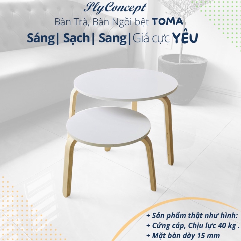 Mô tả Bàn Sofa, Bàn trà đẹp, Bàn Ngồi Bệt kiểu Scandinavian - Plyconcept ToMa Table - Mặt bàn MDF 15 mm - 1