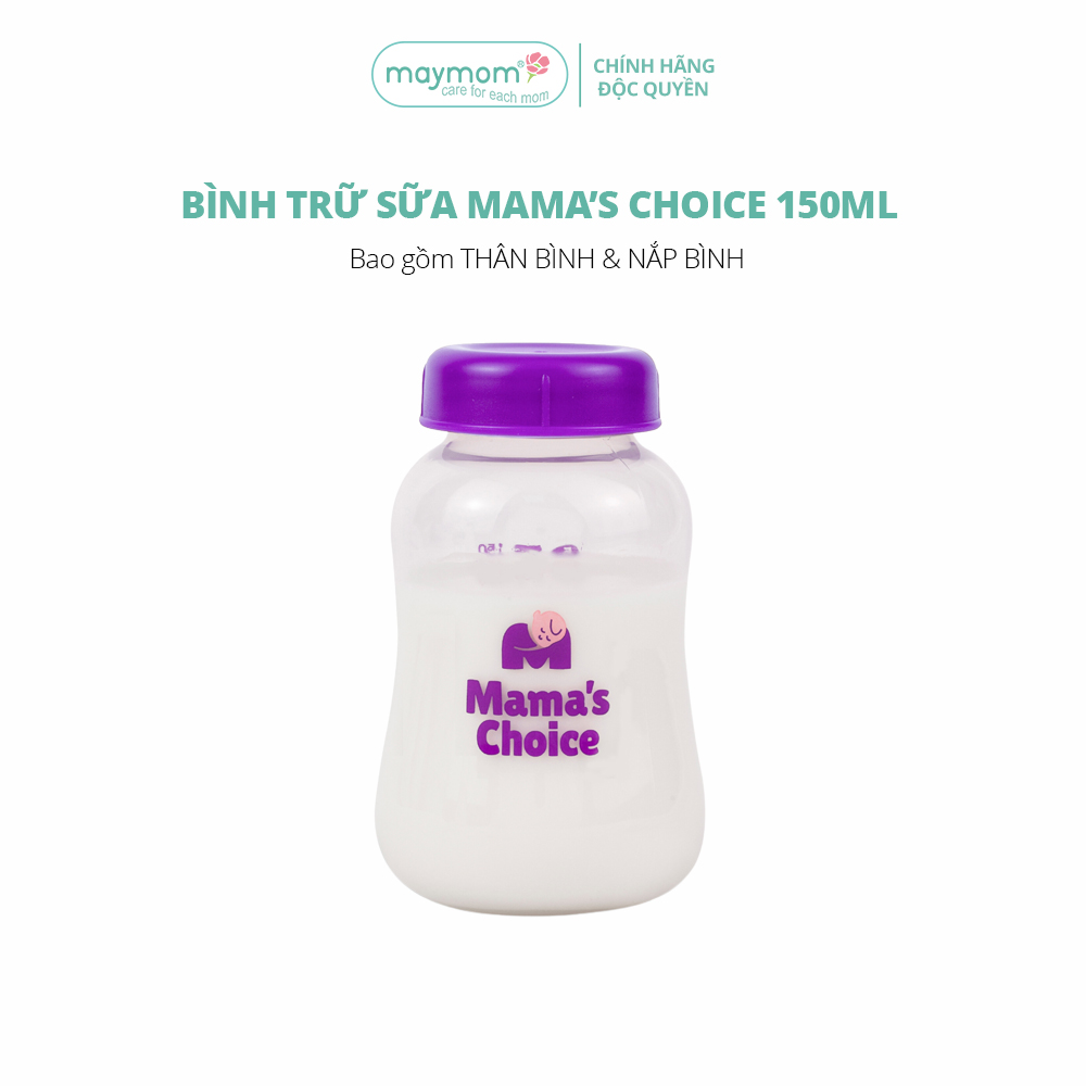 Mô tả Bình Trữ Sữa Cổ Hẹp Tương Thích Máy Hút Sữa Medela, Unimom, Ameda – Bình Đựng Sữa Mama's Choice Dung Tích 150ml - 240ml - 4