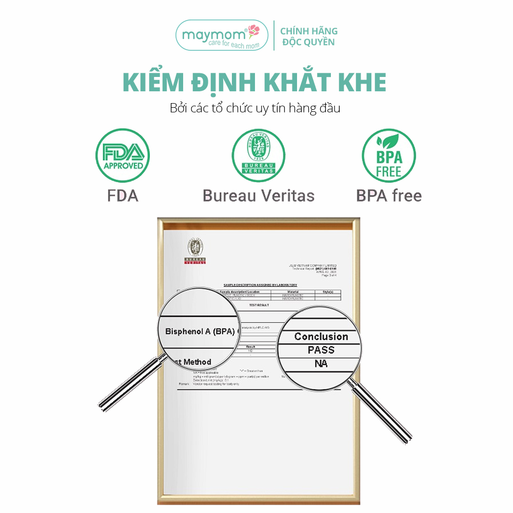 Mô tả Bình Trữ Sữa Cổ Hẹp Tương Thích Máy Hút Sữa Medela, Unimom, Ameda – Bình Đựng Sữa Mama's Choice Dung Tích 150ml - 240ml - 11