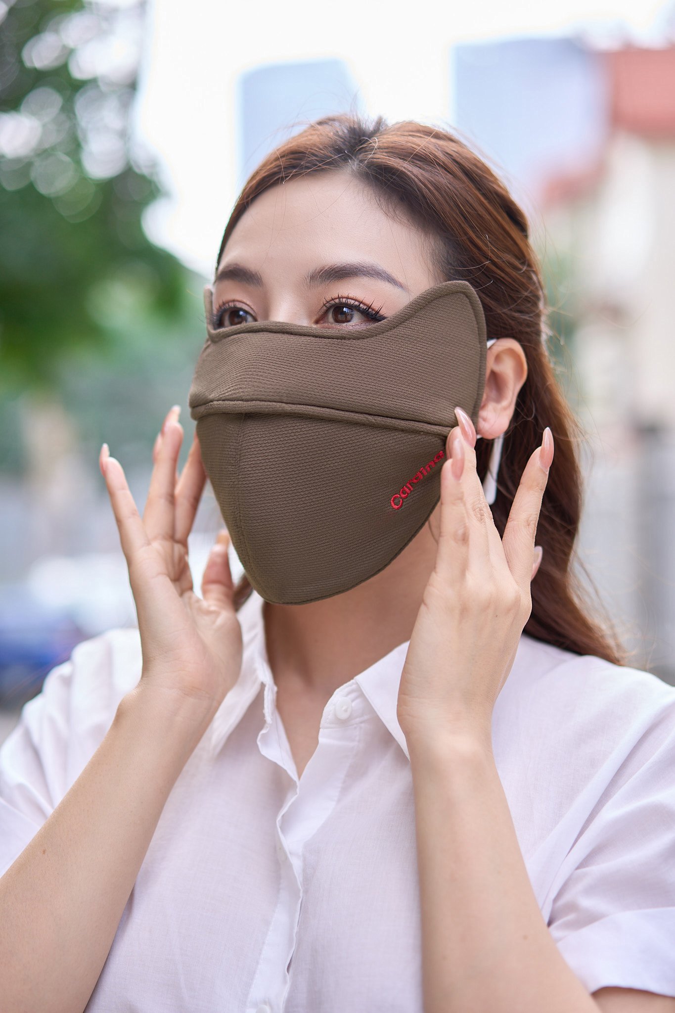 Mô tả Khẩu trang CARDINA chống tia UV lõi bông hoạt tính lọc không khí làm mát thiết kế che vùng da mắt nhạy cảm 4KTKK01 - 3