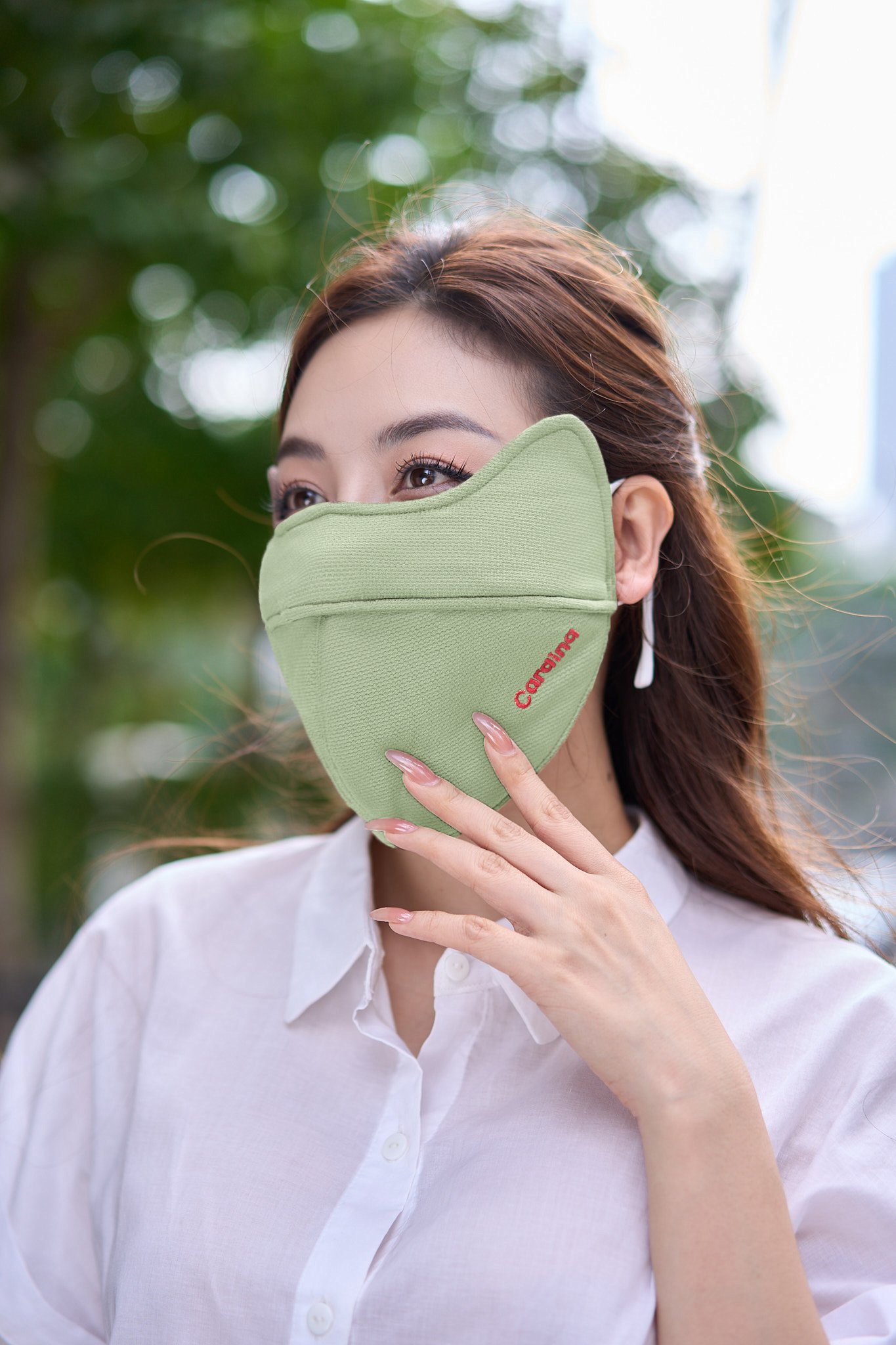 Mô tả Khẩu trang CARDINA chống tia UV lõi bông hoạt tính lọc không khí làm mát thiết kế che vùng da mắt nhạy cảm 4KTKK01 - 4