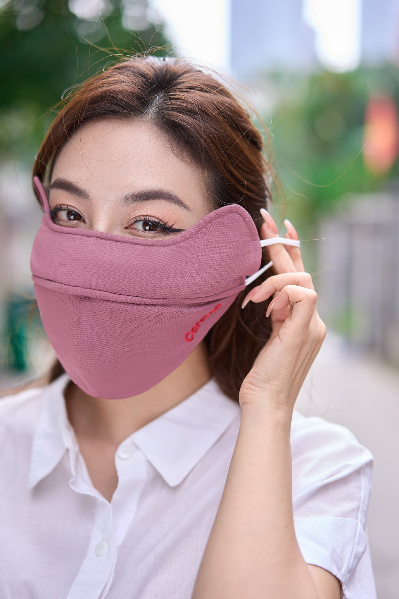 Mô tả Khẩu trang CARDINA chống tia UV lõi bông hoạt tính lọc không khí làm mát thiết kế che vùng da mắt nhạy cảm 4KTKK01 - 6