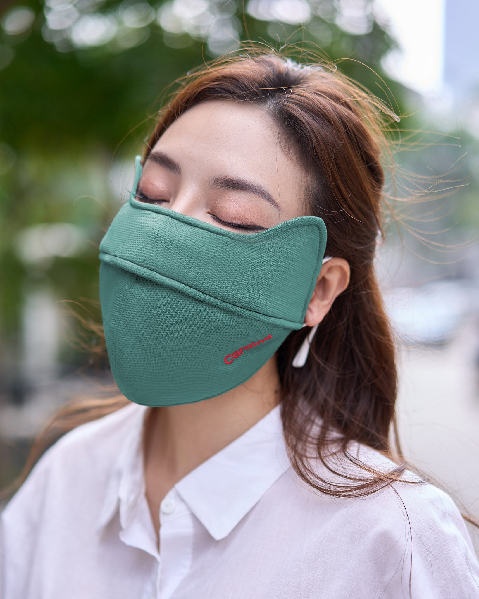 Mô tả Khẩu trang CARDINA chống tia UV lõi bông hoạt tính lọc không khí làm mát thiết kế che vùng da mắt nhạy cảm 4KTKK01 - 7