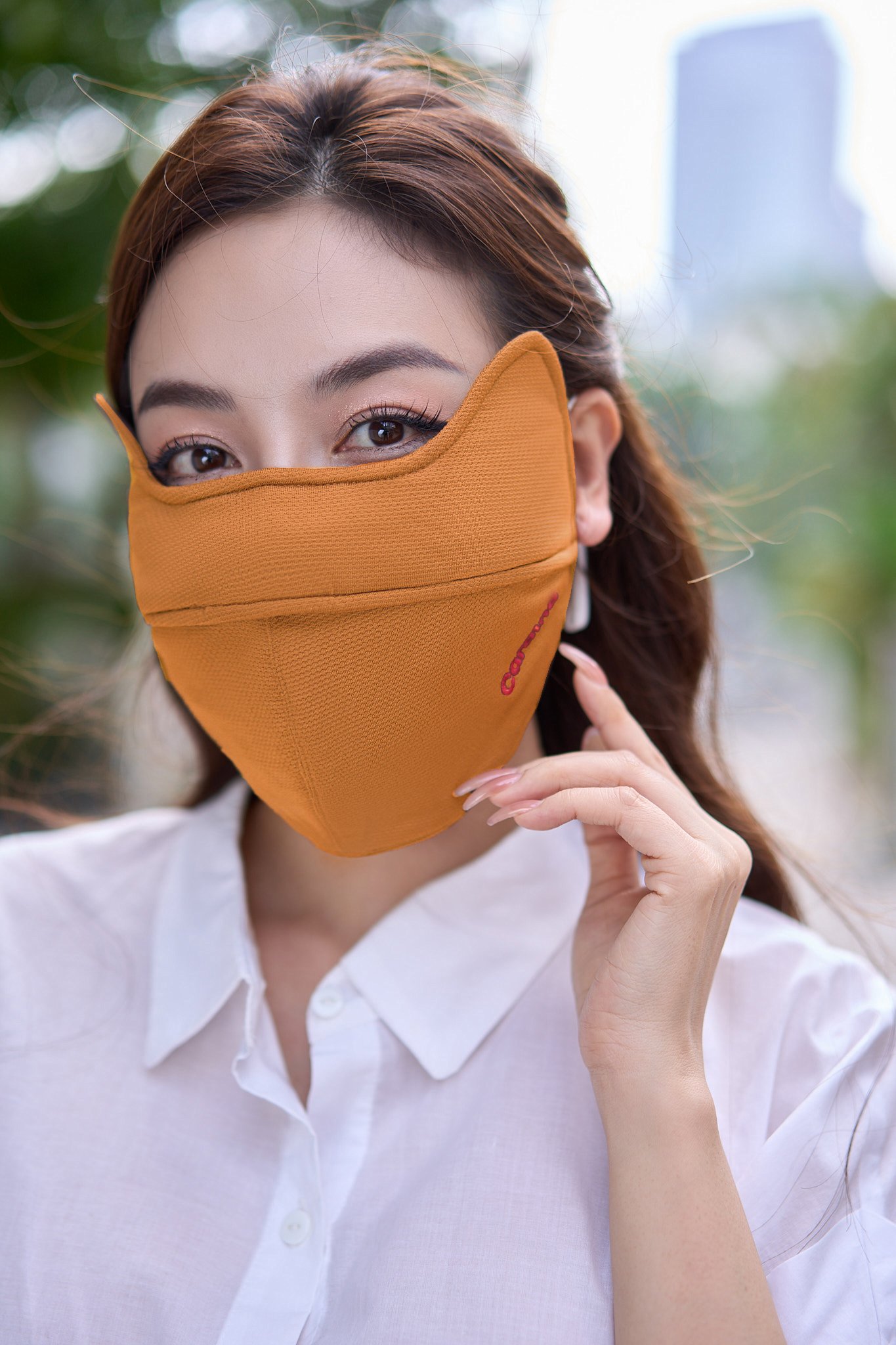 Mô tả Khẩu trang CARDINA chống tia UV lõi bông hoạt tính lọc không khí làm mát thiết kế che vùng da mắt nhạy cảm 4KTKK01 - 8
