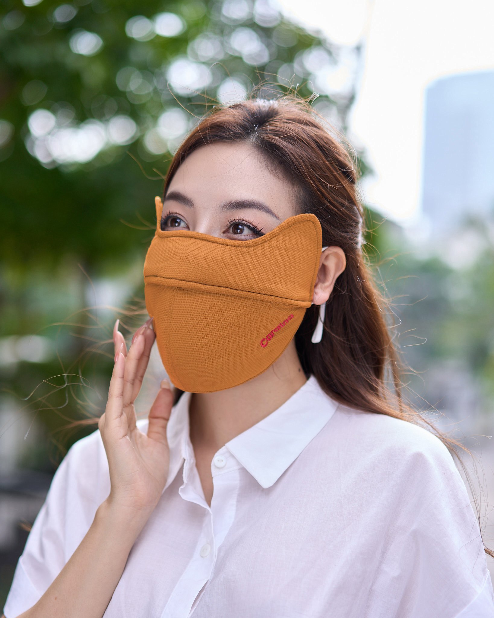 Mô tả Khẩu trang CARDINA chống tia UV lõi bông hoạt tính lọc không khí làm mát thiết kế che vùng da mắt nhạy cảm 4KTKK01 - 9
