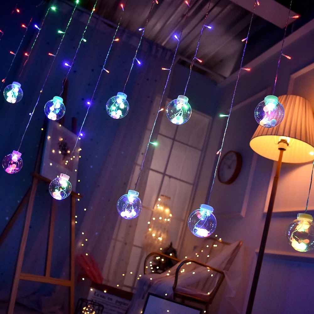 Rèm Thả Đèn Led Trang Trí Mặt Trăng Ngôi Sao Ngang 3M Rủ 0.5m Chịu Nước ...