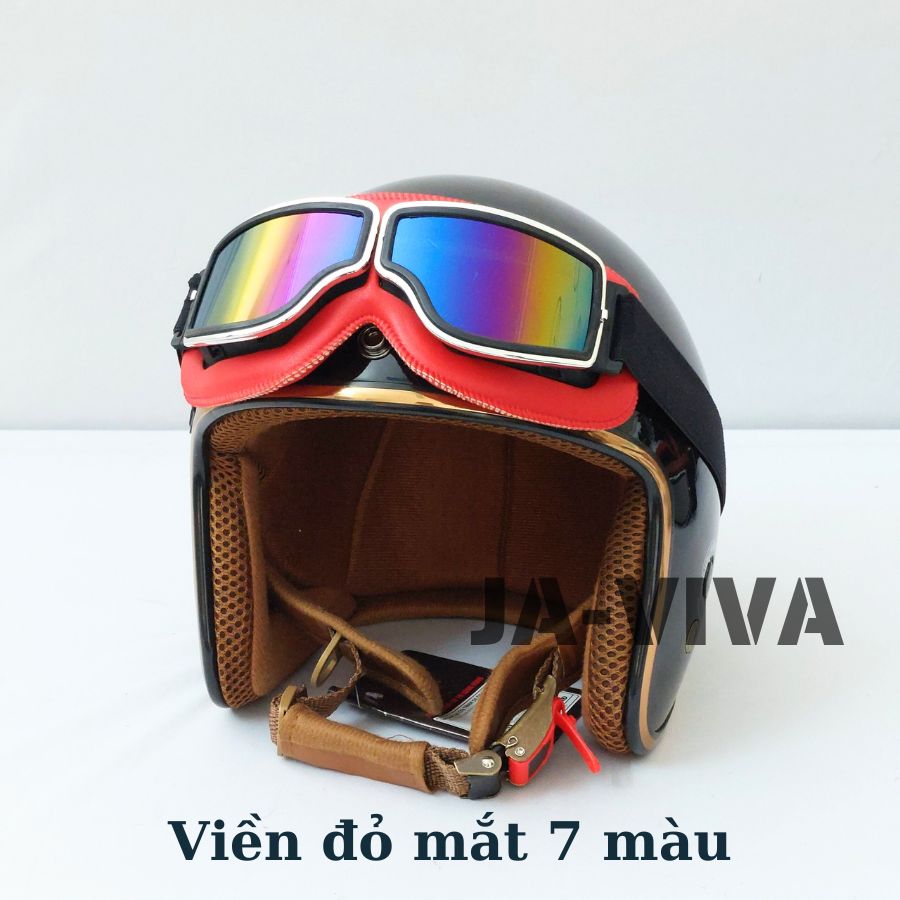 Mô tả Kính Phi công, Kính UV x400, Kính phi công vintage GRO HELMET gắn mũ bảo hiểm 1/2, 3/4 đi phượt chắn bụi hàng chính hãng - 6