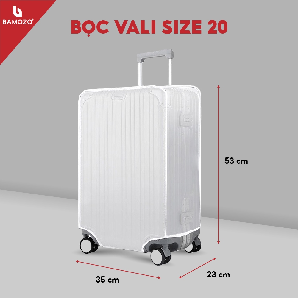 Mô tả Bọc Vali Trong Suốt Bamozo, Chống Xước Cao Cấp - 2