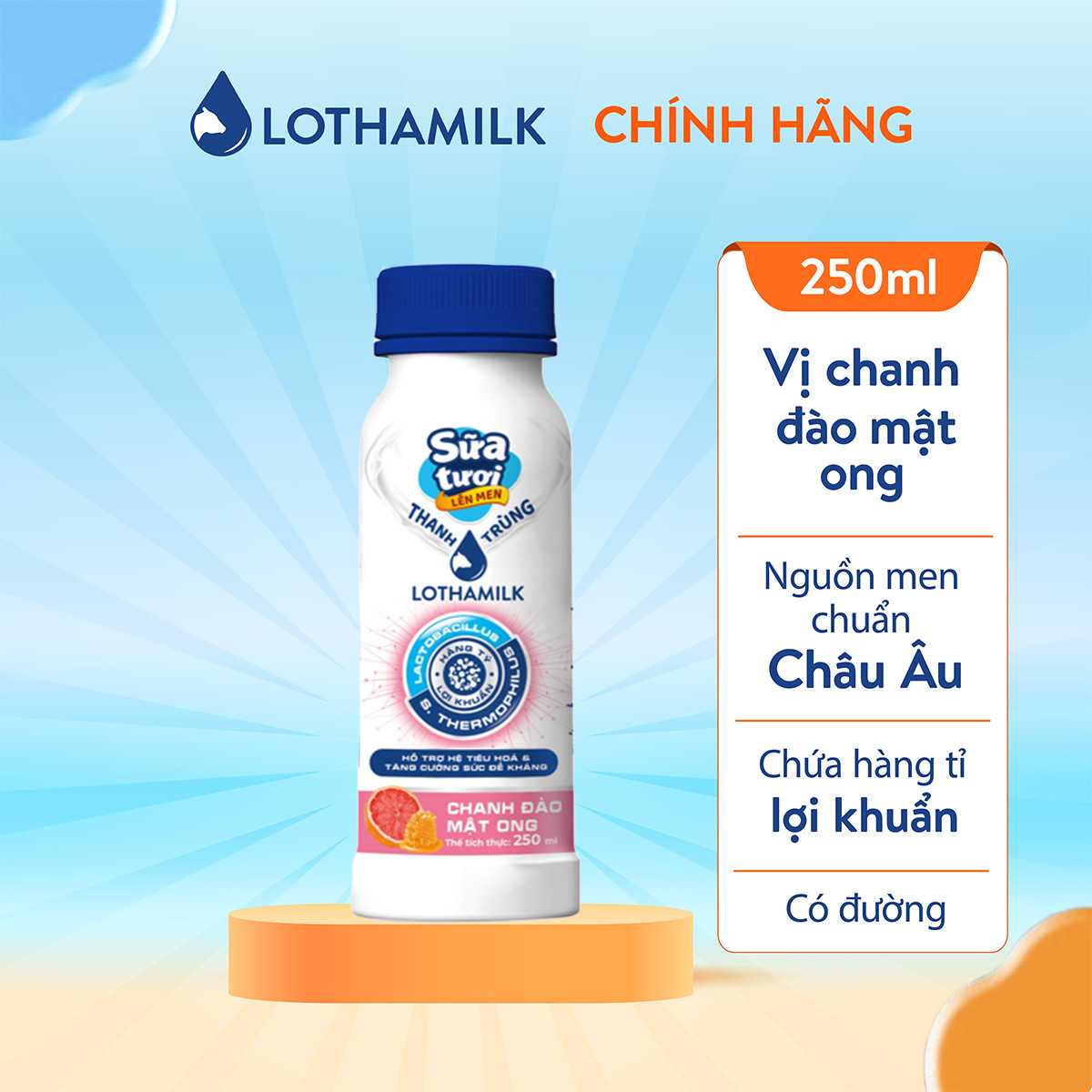 Mô tả Sữa tươi lên men Lothamilk chai 250ml - 4