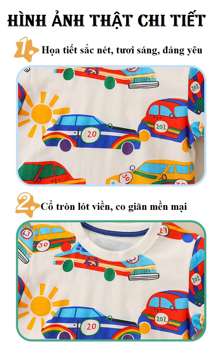 Áo phông bé trai SKIDS chất liệu cotton