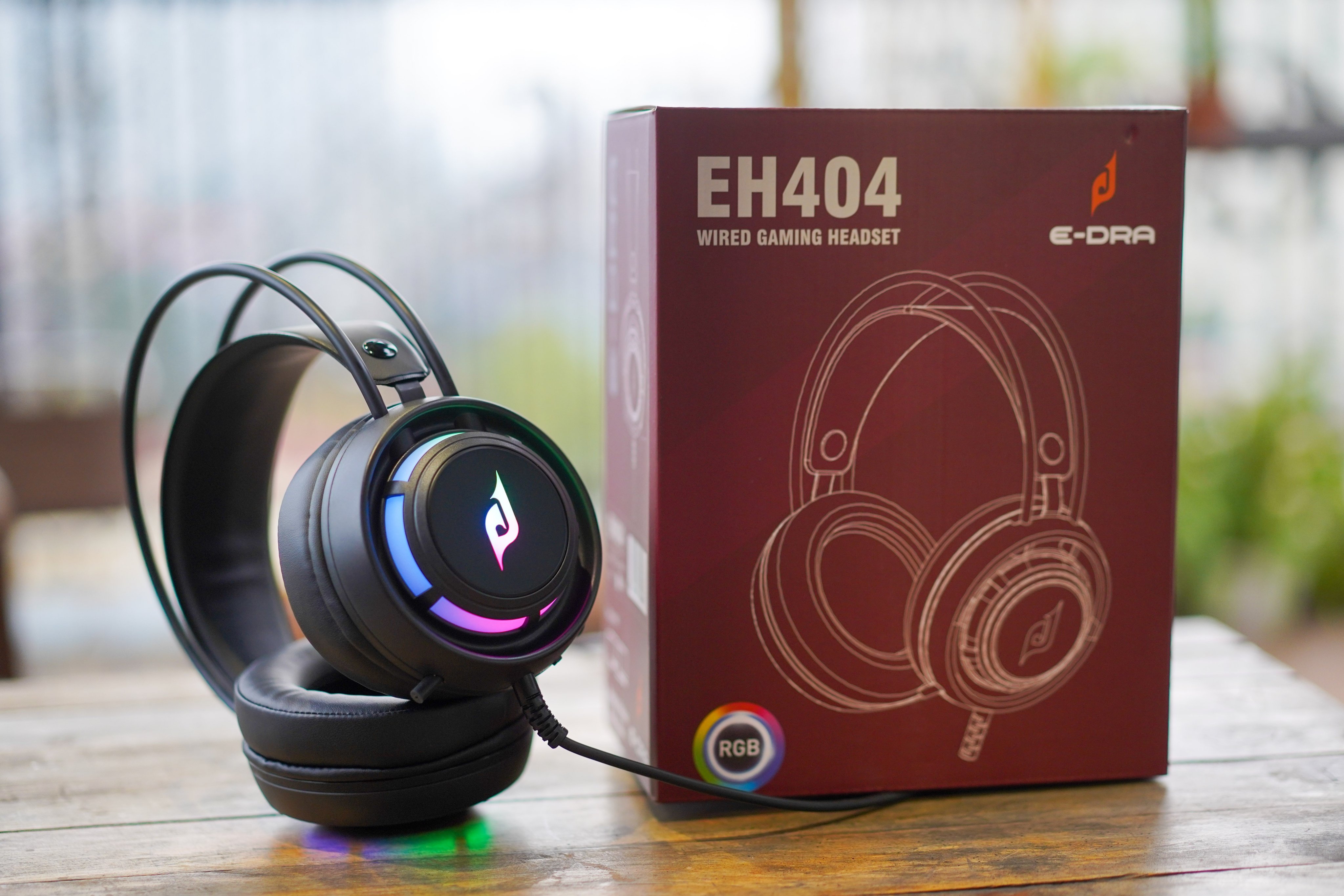 Tai nghe gaming EDRA EH404 LED RGB - Mic ngắn (Kết nối cổng USB ...