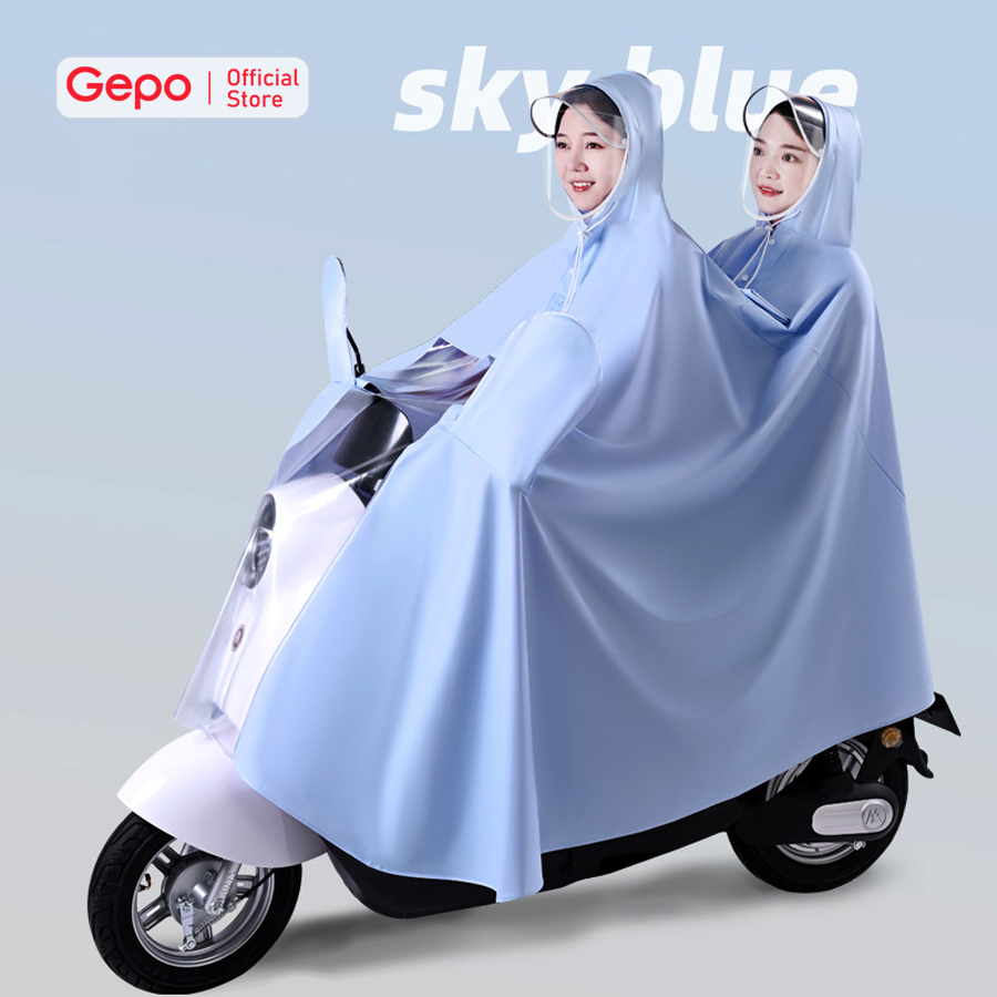 Mô tả Áo mưa đi xe máy che phủ toàn thân vành đôi chắn nước, dễ dàng sử dụng điện thoại - 7
