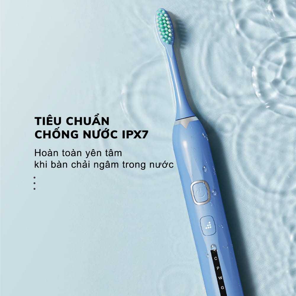 Mô tả Bàn chải điện đánh răng cao cấp HOKU 5 tốc độ, bản nâng cấp mạnh mẽ nhất, pin 1200MAH chống thấm nước BCD07 - 4