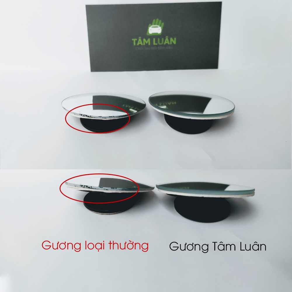 Mô tả Gương cầu lồi ô tô xoay 360 độ cỡ lớn hình chữ nhật soi điểm mù, phụ kiện oto xe hơi Tâm Luân - 1