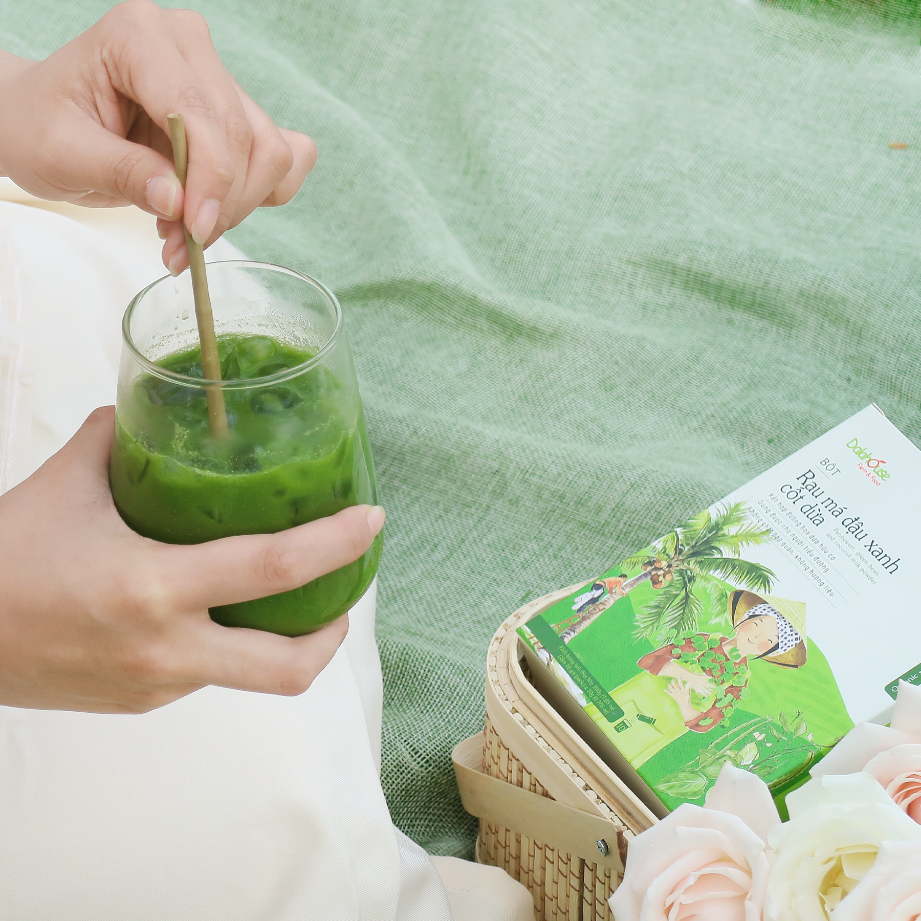 Mô tả Bột rau má đậu xanh cốt dừa hữu cơ Dalahouse thanh nhiệt giải độc cơ thể, làm đẹp da hộp 200 gr - 8