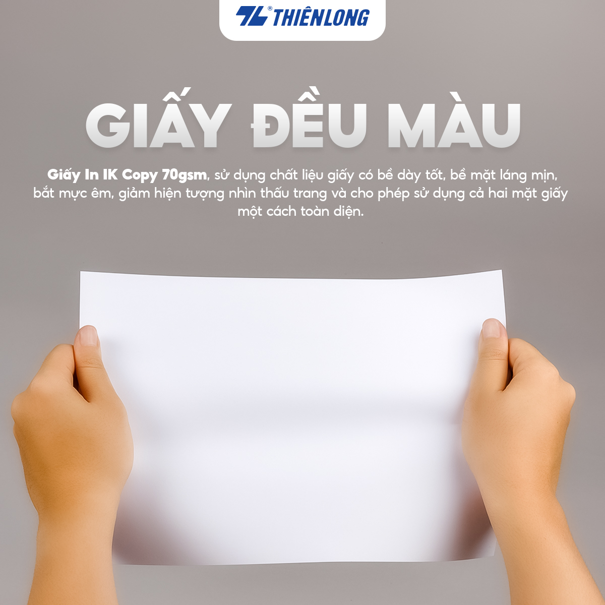 Mô tả Giấy A4 500 tờ IK Copy 70 gsm - Giấy in A4 Thiên Long nhập khẩu Indonesia chất lượng và độ dày cao, trắng sáng đều màu - 6