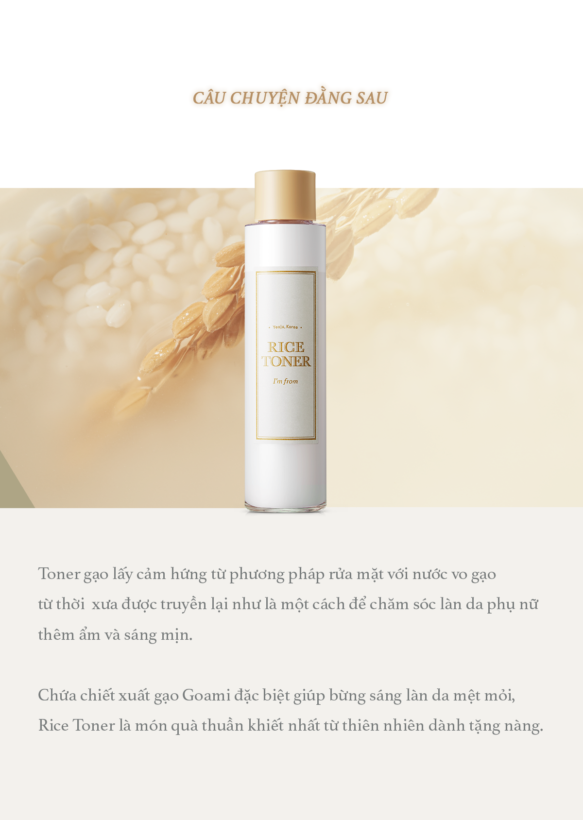 Mô tả Nước hoa hồng gạo cấp ẩm, hỗ trợ làm sáng da I'm from Rice Toner - 3