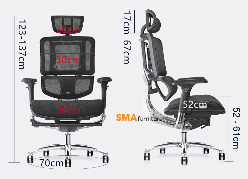 Thiết kế lưng ghế công thái học Life 02