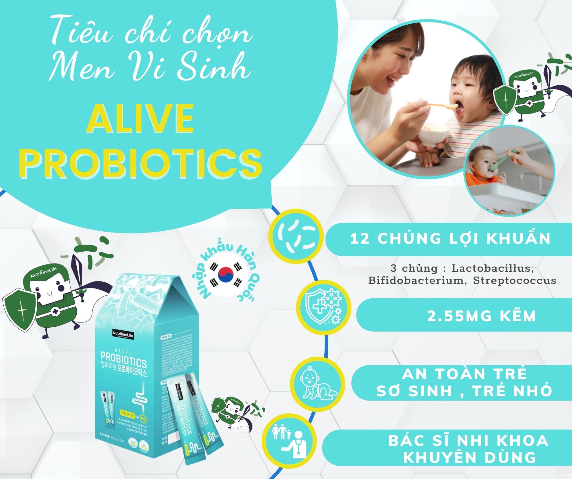 Công dụng chi tiết Men Vi Sinh Alive Probiotics
