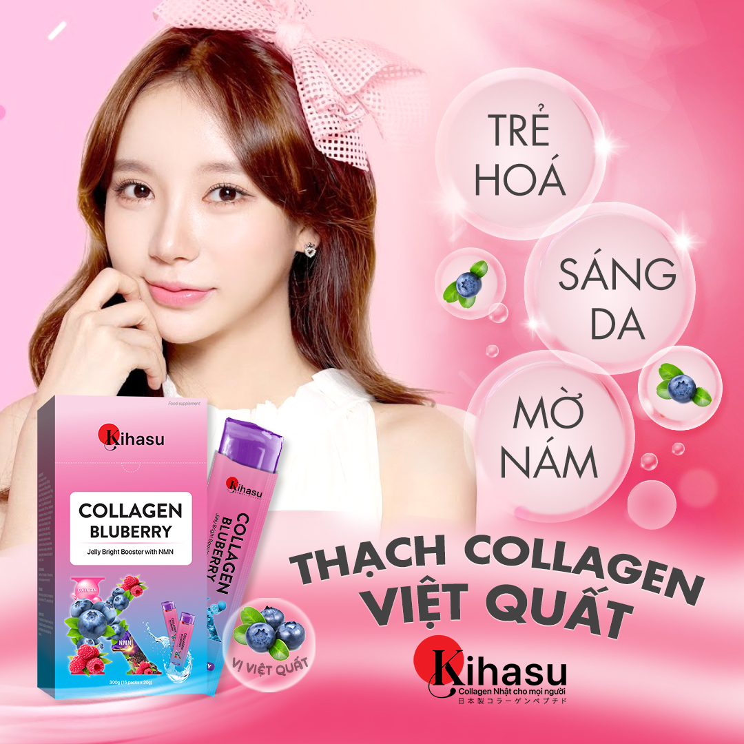 Mô tả Thạch Collagen Kihasu Vị Việt Quất Làm Đẹp Da Từ Bên Trong, Chống Lão Hóa, Tăng Cường Độ Ẩm, Hương Vị Thơm Ngon Dễ Dùng - 2