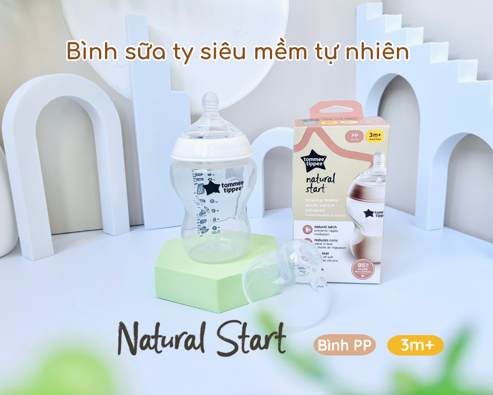 Mô tả Bình Sữa Ty Siêu Mềm Tự Nhiên Tommee Tippee Natural Start 260ml, Núm Ty Của Bình 3-6 Tháng - 2