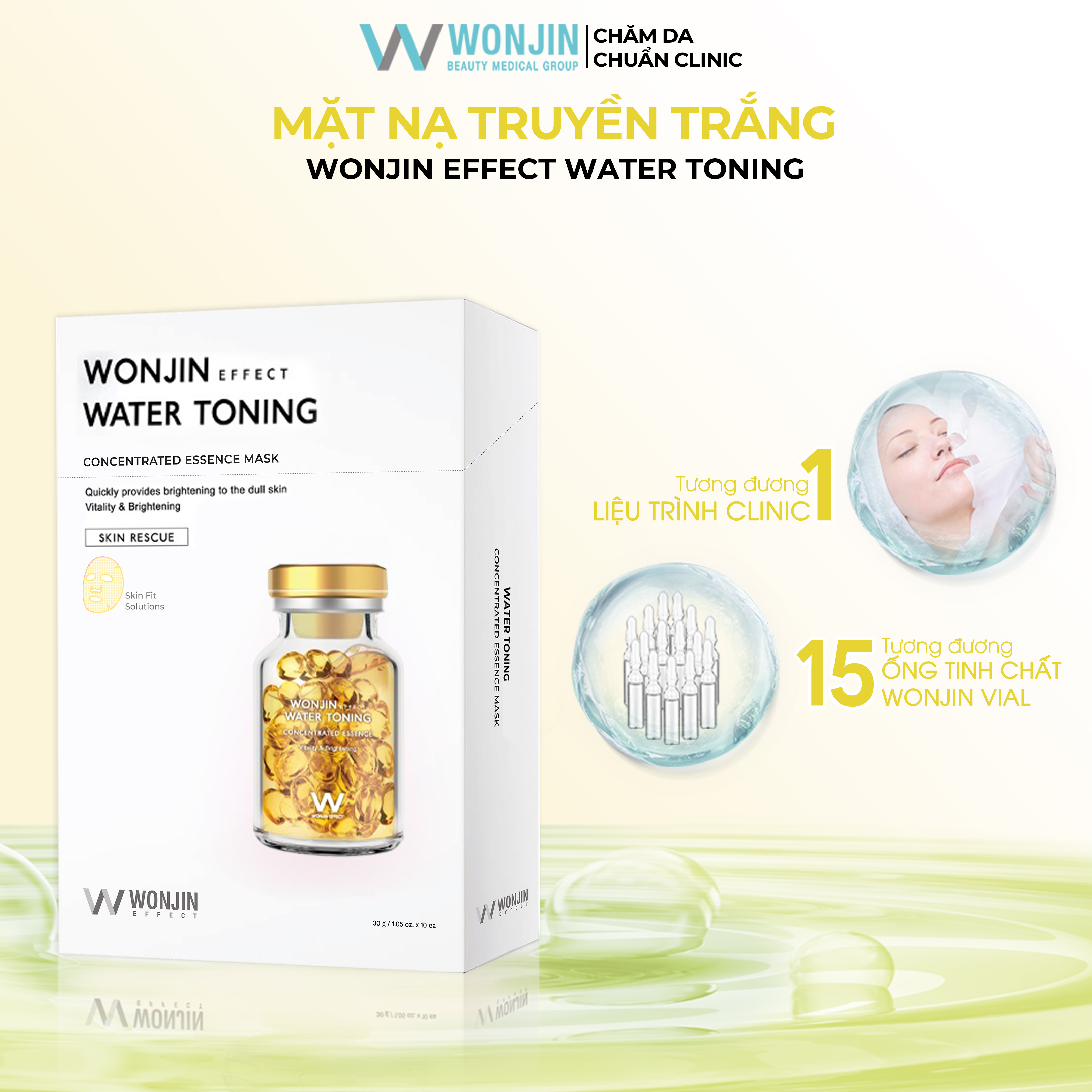 Mô tả Combo 10 Mặt Nạ Chăm Da Chuẩn Clinic MIX WonJin Effect 30g x10 [B1] - 2