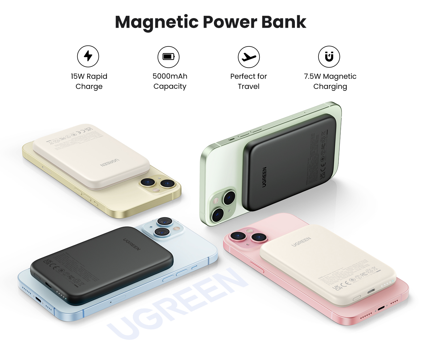 Pin sạc dự phòng nam châm Ugreen PB560 5000mAh