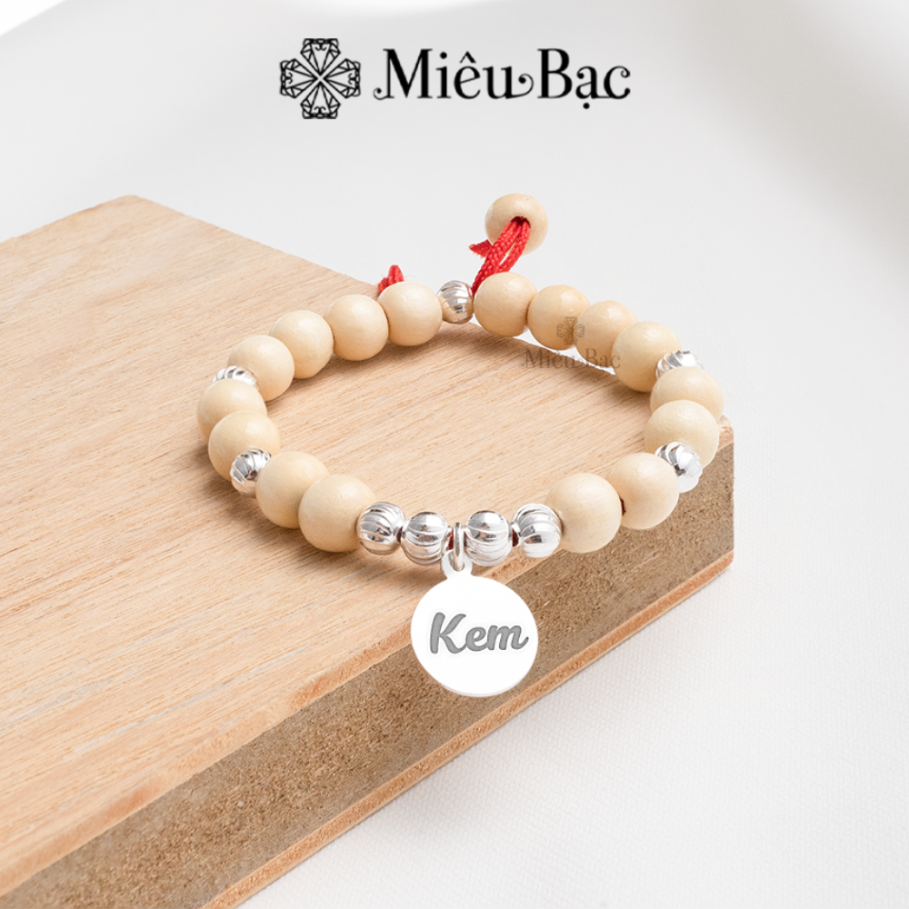Mô tả Vòng dâu tằm cho bé sơ sinh mix charm bi bạc, Miêu Bạc Quà thôi nôi dành tặng cho bé [KHẮC TÊN MIỄN PHÍ] MT45 - 5