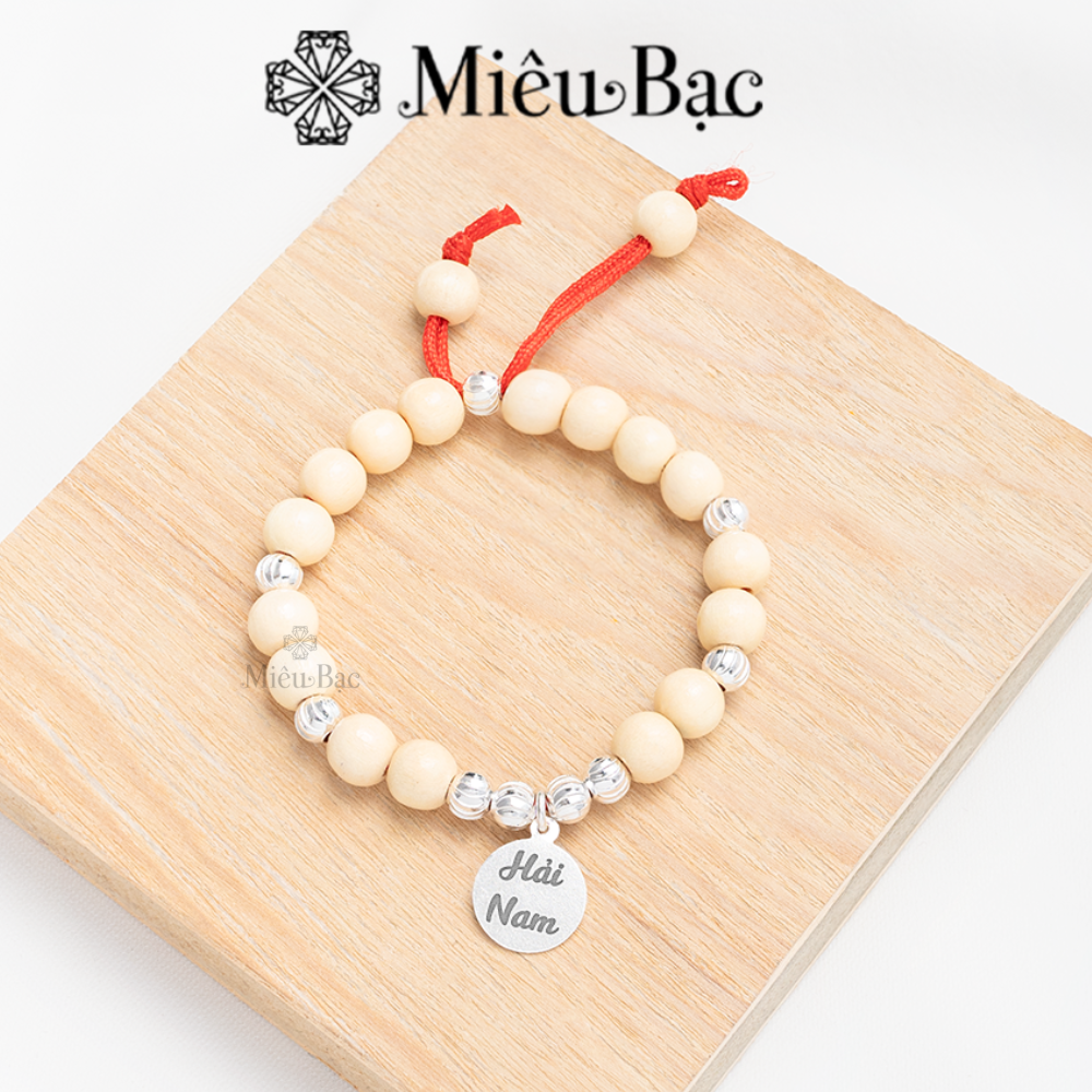 Mô tả Vòng dâu tằm cho bé sơ sinh mix charm bi bạc, Miêu Bạc Quà thôi nôi dành tặng cho bé [KHẮC TÊN MIỄN PHÍ] MT45 - 8