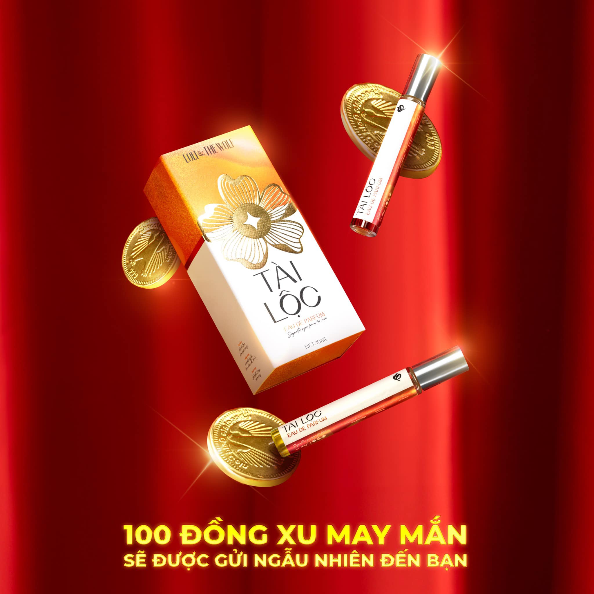 Mô tả Nước Hoa Nam Nữ Tài Lộc Loli & The Wolf On Ánh Nhũ Vàng Thu Hút Năng Lượng Tích Cực Hương Thơm Thanh Mát Ngọt Ngào 10ml - 2