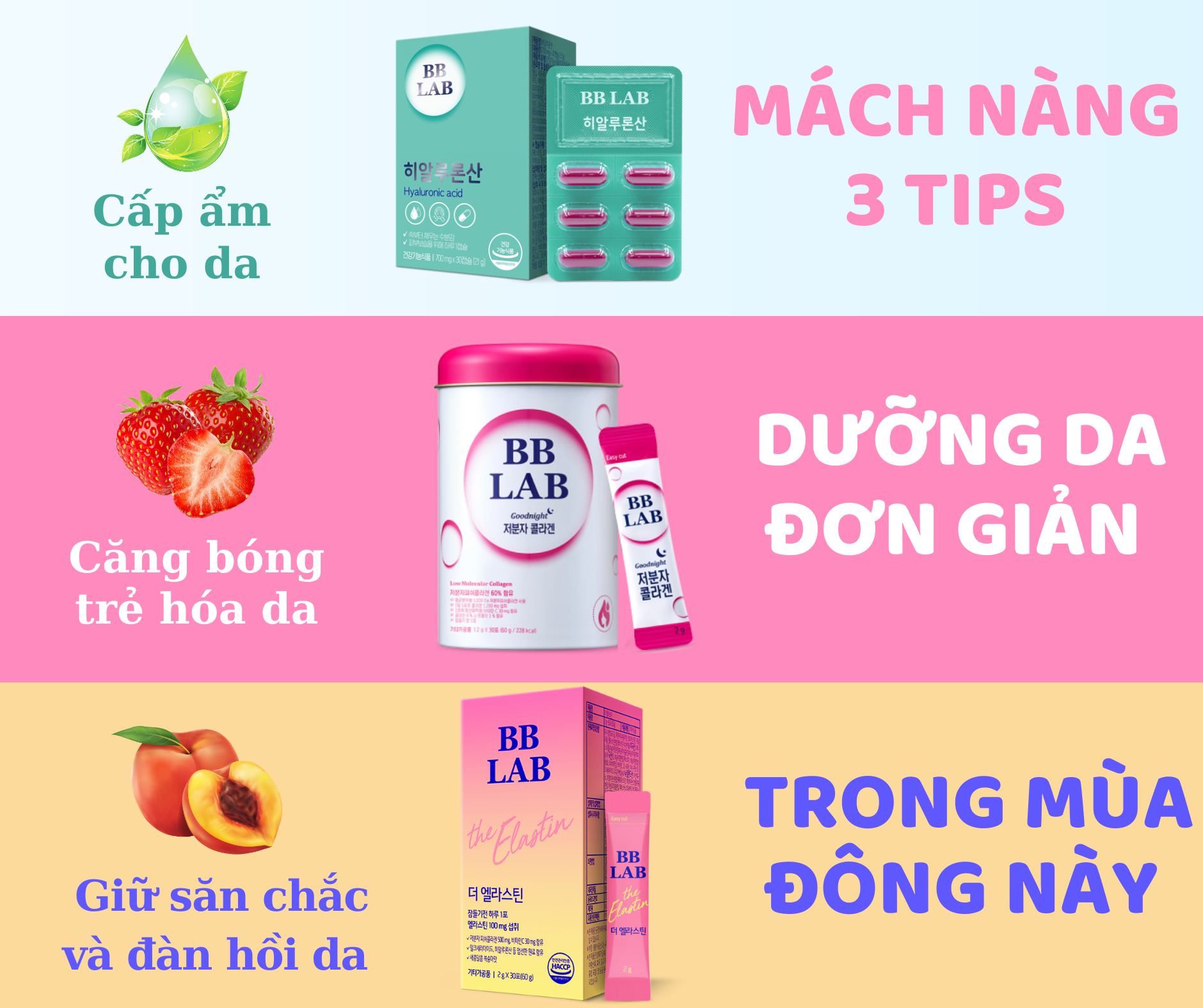 Mô tả Bột Uống Collagen BB LAB Low Molecular Collagen Chậm Lão Hóa Da, Sáng Da Căng Bóng, Giảm Nếp Nhăn, Mờ Nám 30 Gói/Hộp - 9
