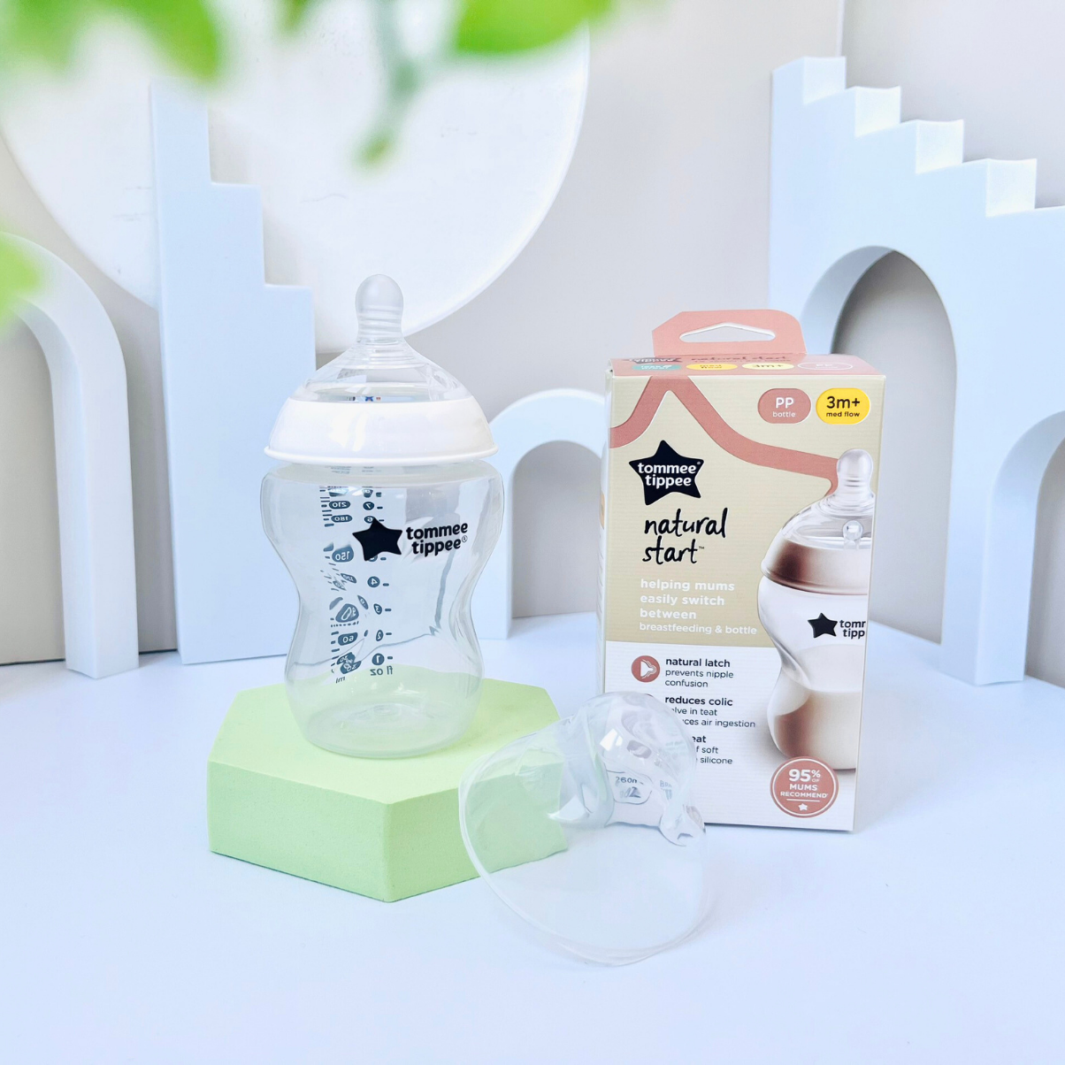 Mô tả COMBO 2 Bình sữa ty siêu mềm tự nhiên Tommee Tippee Natural Start 150ml & 260ml - 2