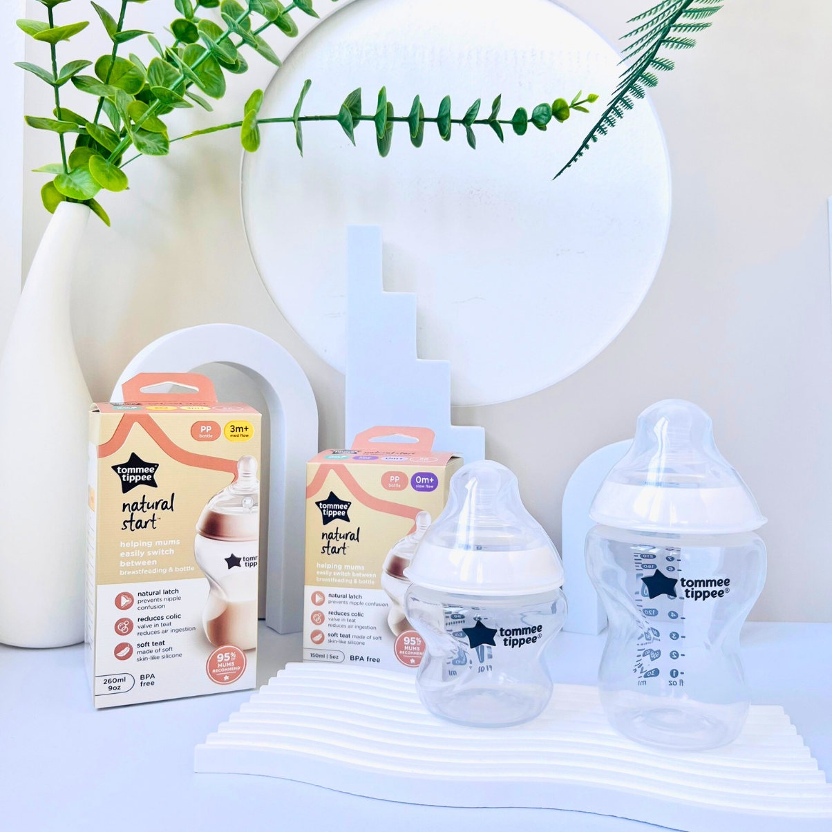 Mô tả COMBO 2 Bình sữa ty siêu mềm tự nhiên Tommee Tippee Natural Start 150ml & 260ml - 4