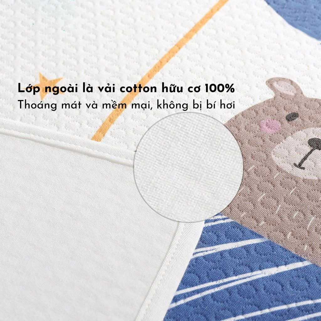 Mô tả Lót Chống Thấm 4D Xuất Khẩu Hàn Quốc Cho Bé Chất Liệu An Toàn, 4 Lớp Bền Đẹp, Họa Tiết Đáng Yêu IQKAO - 1