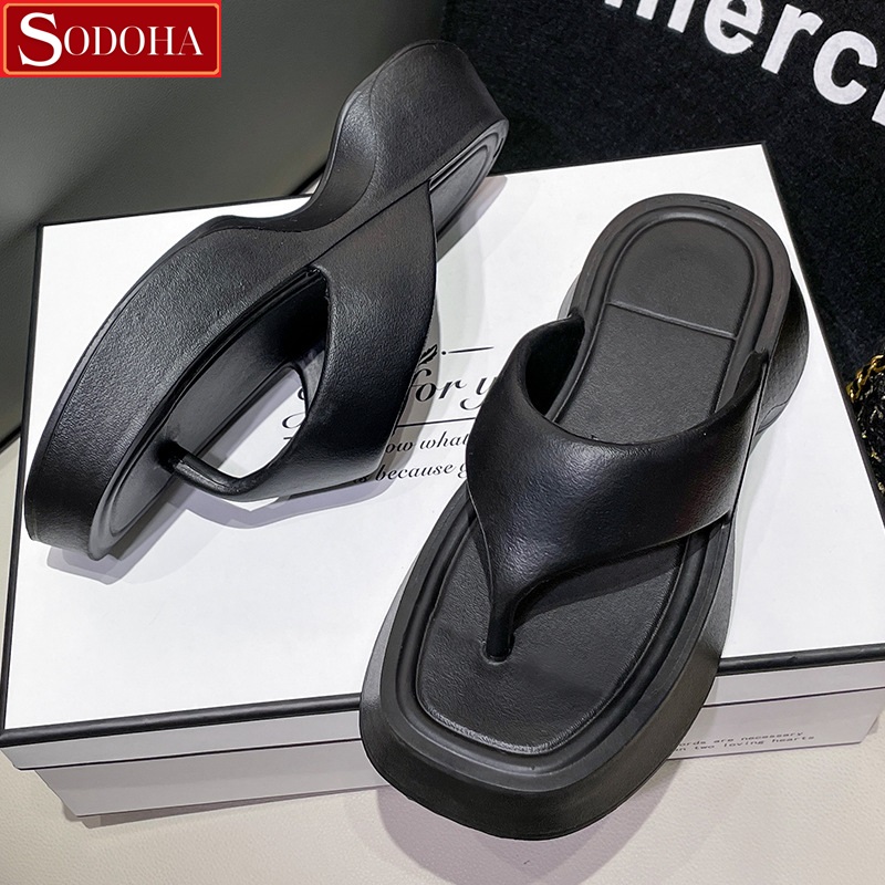 Mô tả Dép Nữ Xỏ Ngón , Đế Cao 5cm , Mềm êm Siêu Nhẹ SODOHA SDH3939 - 1