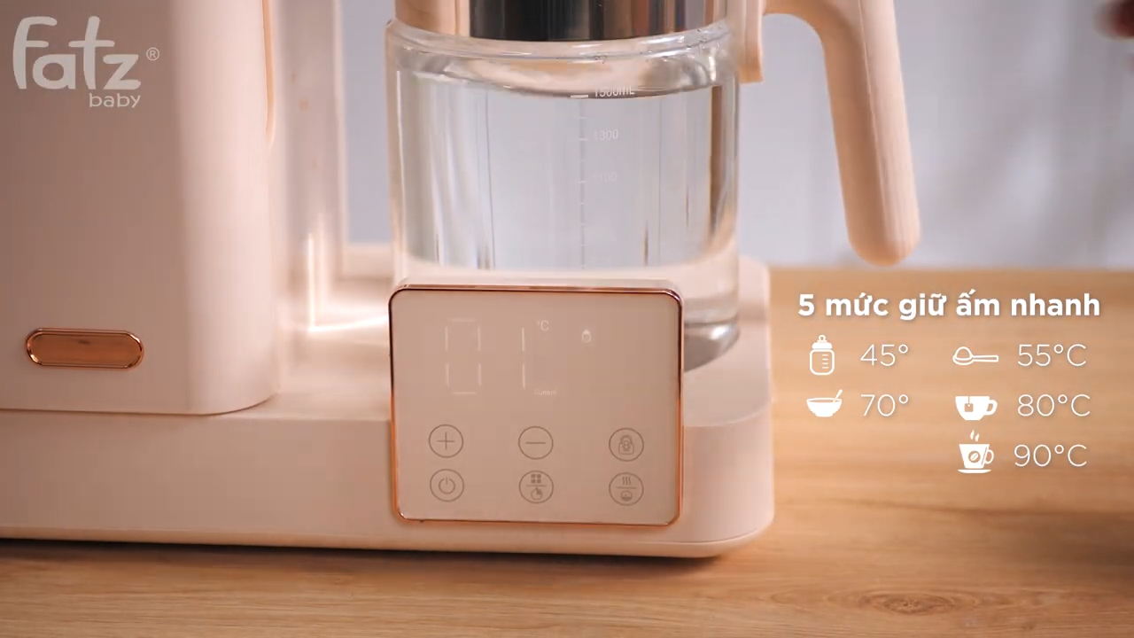 Mô tả Máy đa năng điện tử (tiệt trùng UVC LED/ sấy khô/ làm sữa chua/ đun & hâm nước) MULTI-KING 2 FATZBABY FB9600RS - 7